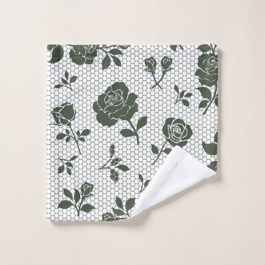 Elegant decorative floral patterned  (Gant de toilette)