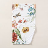 Elegant decorative floral patterned towel set  (Serviette à main)