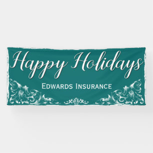 Elegant decorative White Border Holiday Banner
