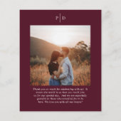 Elegant Deep Burgundy Classic Wedding Menu (Dos)