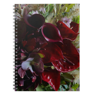 Elegant Deep Moody Burgundy Calla Lily Notebook Notitieboek