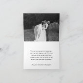 Elegant Deep Navy Blue Roos Weddenfoto Inside Bedankkaart (Binnen)