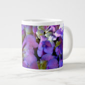 Elegant deep purple pink magenta floral hydrangeas extra grote beker (Voorkant rechts)