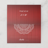 Elegant Deep Red en White Paisley Indian Wedding (Buitenkant ongevouwen)