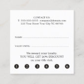 Elegant Deep Red Faux Golden Scissors Klantenkaartje (Achterkant)