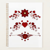 Elegant Deep Red Floral Flourish (Devant)