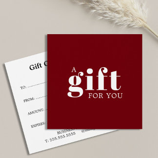 Elegant Deep Red White Beauty Salon