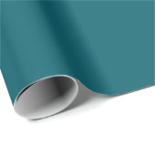 Elegant Deep Teal Minimalist Wrapping Paper Roll Cadeaupapier (Rol Hoek)