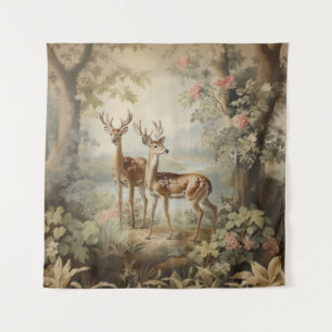 Elegant Deer Antiek Woodland Wildlife Wandkleed
