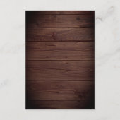 Elegant Deer Heart Rustic Wood Routebeschrijving Informatiekaartje (Achterkant)