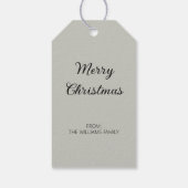 Elegant Deer with Santa Hat Christmas Cadeaulabel (Achterkant)