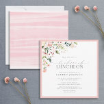 Élégant déjeuner floral rose Invitation<br><div class="desc">L'Élégante Invitation à déjeuner floral rose est une façon moderne de célébrer et de remercier vos demoiselles d'honneur quelques jours avant le mariage, pour toute l'aide qu'elles vous ont apportée avec votre mariage. Ce design d'invitation présente un bouquet floral de roses d'aquarelle douce dans les tons rose vif, pêche et...</div>