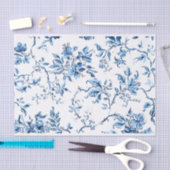 Elegant Delft Blue en White Floral Tissuepapier (Craft)