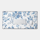 Elegant Delft Blue et White Floral (Clavier et souris)