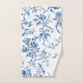 Elegant Delft Blue et White Floral (Serviette à main)