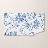Elegant Delft Blue et White Floral (Serviette à main)