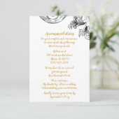 Elegant Delicate Bloemen Bruiloft accommodatie kaa Informatiekaartje (Staand voorkant)