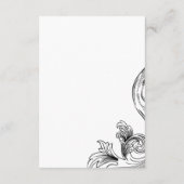 Elegant Delicate Bloemen Bruiloft accommodatie kaa Informatiekaartje (Achterkant)