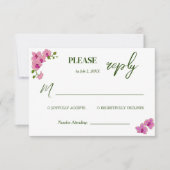 Elegant Delicate Paarse Orchids Bohemian RSVP Card (Voorkant)