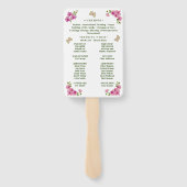 Elegant Delicate Purple Orchids Wedding Program Handwaaier (Achterkant)