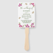 Elegant Delicate Purple Orchids Wedding Program Handwaaier (Voorkant)