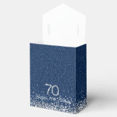 Elegant Denim & Diamonds 70th Birthday Bedankdoosjes (Geopend)