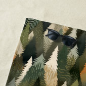 Elegant dennenboompatroon | rustiek bos strandlaken (In situ)