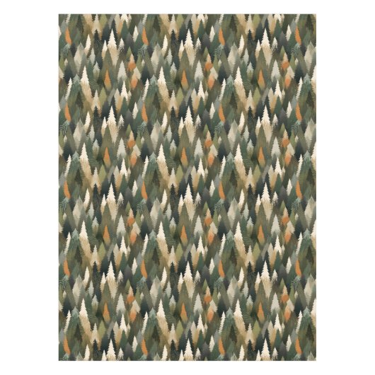 Elegant dennenboompatroon | rustiek bos tafelkleed (Voorkant)