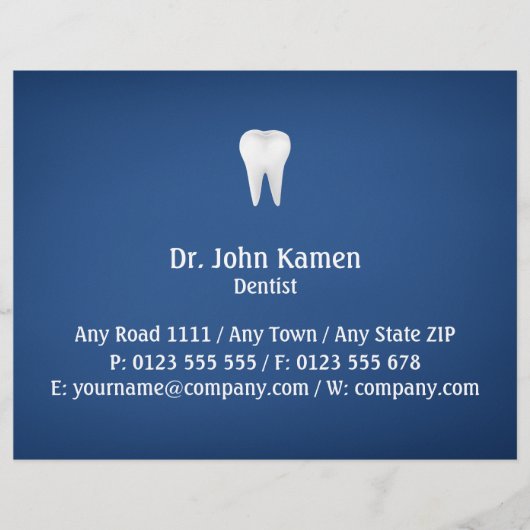 Elegant Dental | Blauw Flyer (Voorkant)