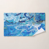 Élégant Dentelle folle Agate 6 - Océan Bleu (Serviette à main)