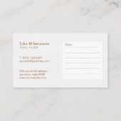 Élégant Dentist Dentist Logo Rendez-vous au bureau (Dos)