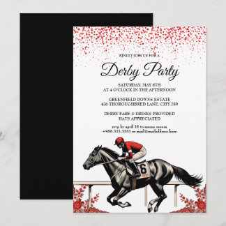 Elegant  Derby Horse Racing Party Invitation 2026