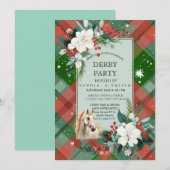 Elegant Derby Party Horse Invitation Card (Devant / Derrière)