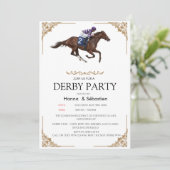 Elegant Derby Party Horse Racing Invitation (Debout devant)