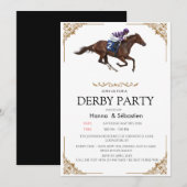 Elegant Derby Party Horse Racing Invitation (Devant / Derrière)