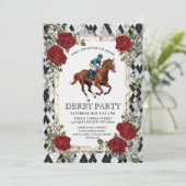 Elegant Derby Party Invitation with Horse Racing I (Debout devant)