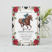 Elegant Derby Party Invitation with Horse Racing I (Debout devant)