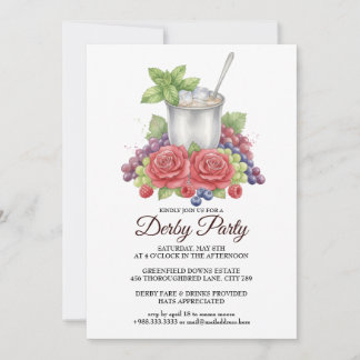 Elegant Derby Party Mint Julep Invitation