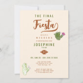 Elegant Desert Cactus Rust Bachelorette Weekend Kaart (Voorkant)