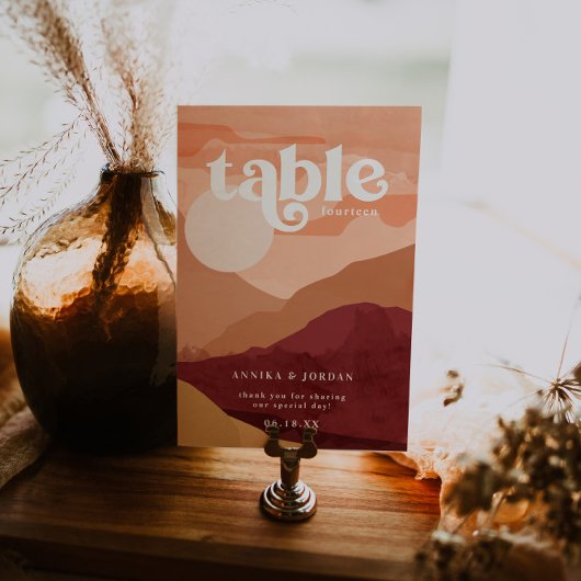 Elegant Desert | Terra Cotta Personalized Wedding Kaart