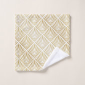Elégant design art déco en palmier doré (Gant de toilette)