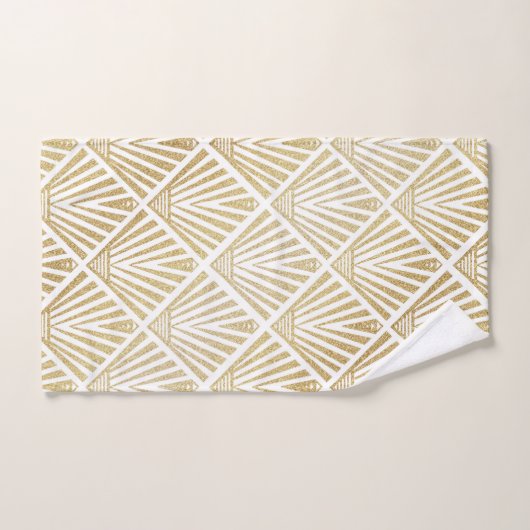 Elégant design art déco en palmier doré (Serviette à main)