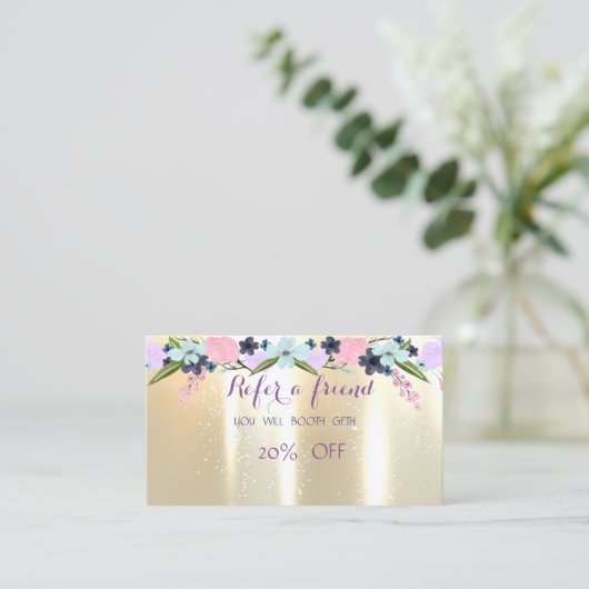 Elégant Design, Fleurs Carte de référence (Debout devant)