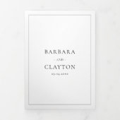 Elegant design foto bruiloft drieluik uitnodiging (Cover)