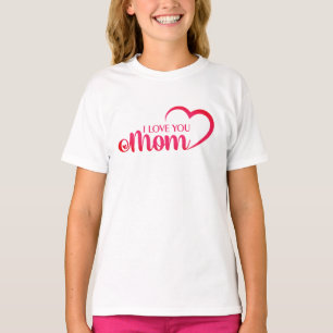 Elegant design I Love Mam Text for Moederdag  T-shirt