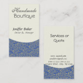 Elegant Design Jack van Alle Trades Retro Blue Visitekaartje (Voorkant / Achterkant)