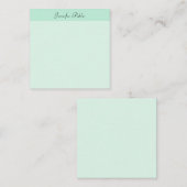 Élégant design moderne Mint Green Modèle Script ma (Devant / Derrière)