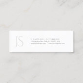 Elegant design Simple Chic Trendy Monogram Mini Visitekaartje (Achterkant)
