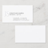 Elegant design Simple Chic Trendy Monogram Visitekaartje (Voorkant / Achterkant)