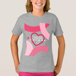 Elegant design Tekst Mam waar ik van hou met hart T-shirt